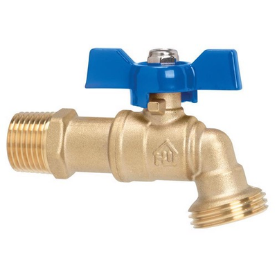 #ad BK Products 103 023 Mueller Brass Ball Valve Hose Bibb 1 2 MIP in. $10.79