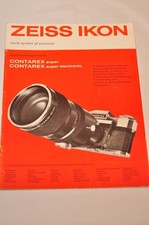 Zeiss Ikon Contarex Super Brochure, Original, Not a Copy c1971