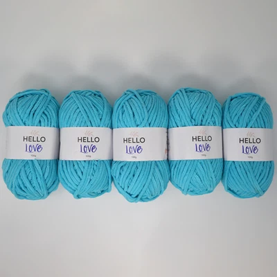 Pack of 5x100g Hello Love Super Chunky Knitting Wool / Yarn 500g – 37 Colours
