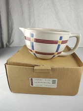 Large Longaberger Classic Bold Plaid Batter Bowl 2 Quart NEW