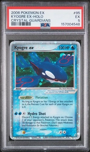 2006 POKEMON EX CRYSTAL GUARDIANS #95 KYOGRE EX-HOLO PSA 5