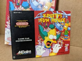 Krusty's Fun House for Nintendo NES Complete in Box with poster The Simpsons