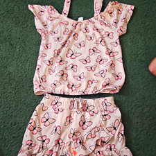 Sweet Butterfly Girls 2pc Pink/Beige Butterfl...