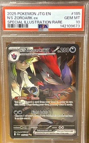 N's Zoroark EX 185/159 PSA 10 - Journey Together - Pokemon Card Game