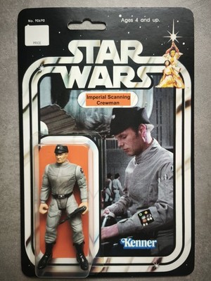 Custom Star Wars Action Figur/Imperial Scanning Crewman/Vintage Kenner Style MOC