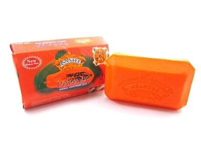 ASANTEE Papaya & Honig Seife + Q10 Haut 125 g (3er Pack), natürliche Orange 