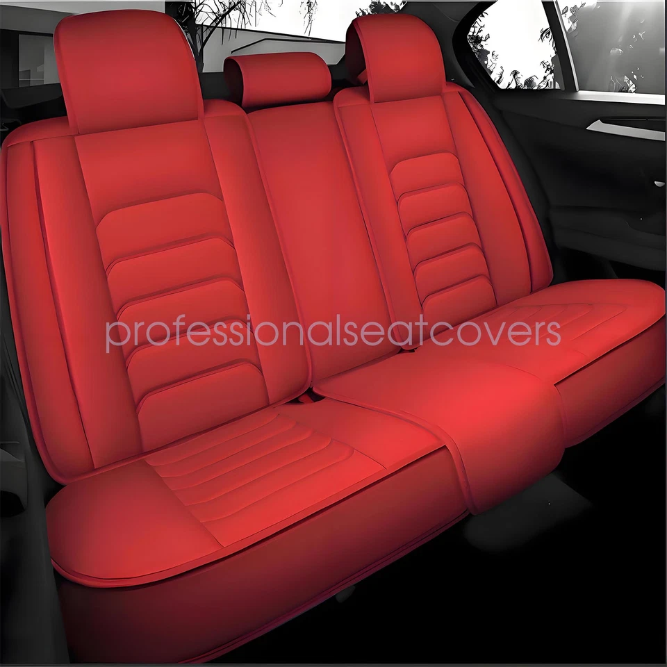 Car Seat Cover for LAND ROVER LR3/Range Rover/Evoque/Velar 5 Seats Leather Red Foto 4 de 4