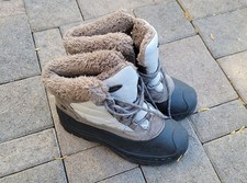Northside Unisex Kids Winter Boots Gray Faux Fur Lined Insulated Water Resistant