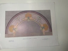 1915 Keramic Studio DESIGN FOR PLAQUE J.K. Heismann Art Nouveau