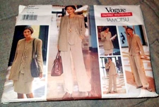 VOGUE PATTERN 1437 ~ MISSES JACKET VEST SKIRT PANTS TOP ~ SIZE 14  16 18 *UNCUT