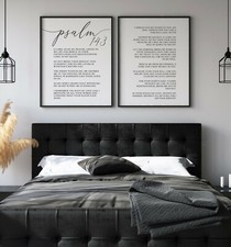 Psalm 143, Bible Verse, Set of 2 Prints, Multiple Sizes, Home Wall Art Decor