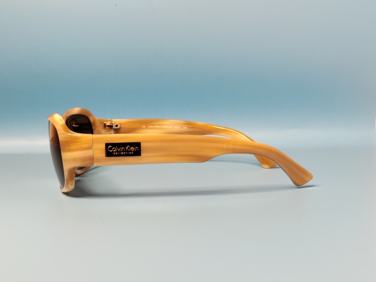 VINTAGE CALVIN KLEIN 981S HONEY ACETATE SUNGLASSES MADE IN  display picture 1