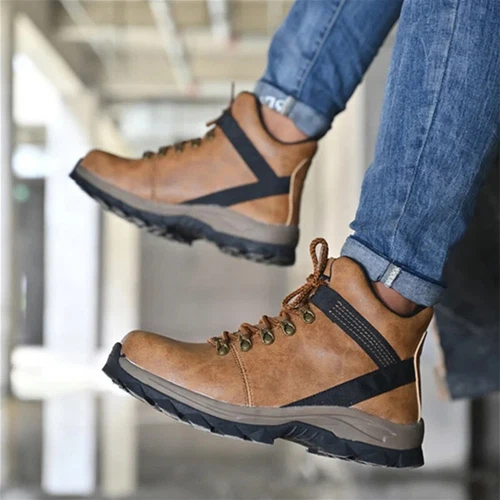 Mens Waterproof Work Boots Steel Toe shoes Safety Shoes Indestructible Non Slip - Picture 3 of 19