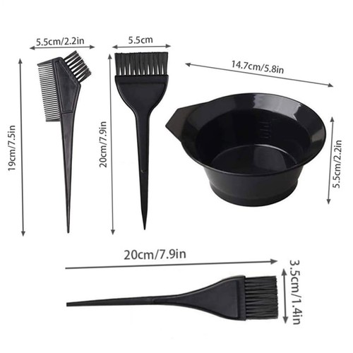 Salon Hair Coloring Dyeing Kit Color Dye Brush Comb Mixing Bowl Tint Tool Bleach
