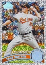 ZACH BRITTON 2011 TOPPS UPDATE DIAMOND ANNIVERSARY #US228 ORIOLES  (BOX ID:14101