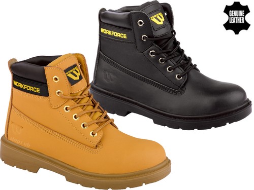 Mens Leather Ankle Safety Boots Lace Up Steel Toe Cap Work Boots Hiker Shoes Sz - Picture 13 of 26