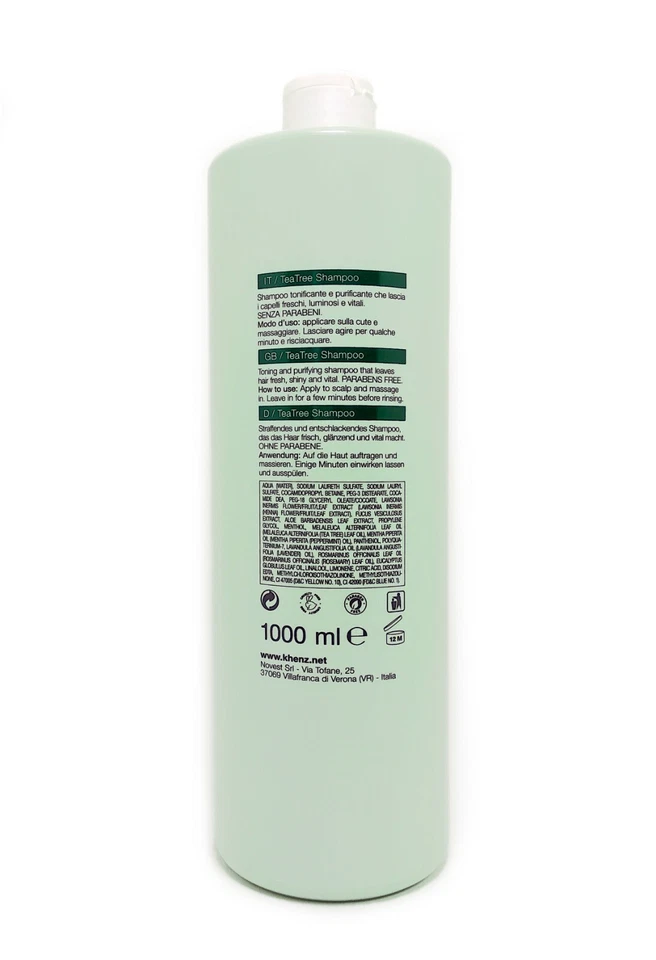 KHENZ SHAMPOO TEA TREE da 1000 ML x 2 PZ! ANTICADUTA - FRESCHEZZA CUTANEA - Immagine 2 di 4
