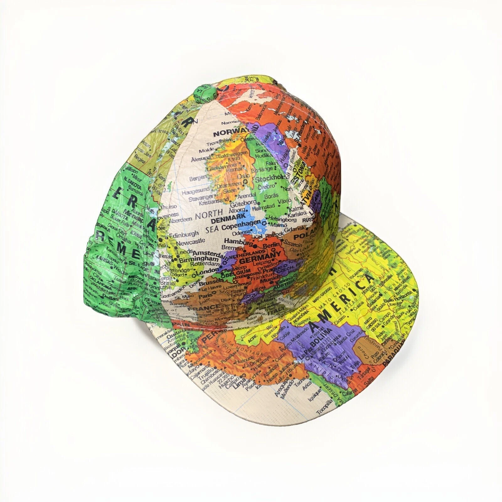 Casquette snap back vintage rare Supreme World Map SS12 World Wide Made in USA