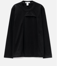 Comme Des Garcons Black Long Sleeve CDG Layered T-Shirt Size Large