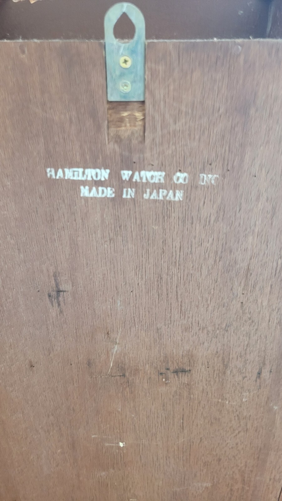 Vintage HAMILTON 31-DAY Wall Clock with Pendulum, chimes and Key Working Japan