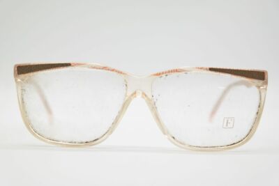 Vintage Fedon moda ochiali 60[]12 140 Transparent Rosa oval Brille NOS