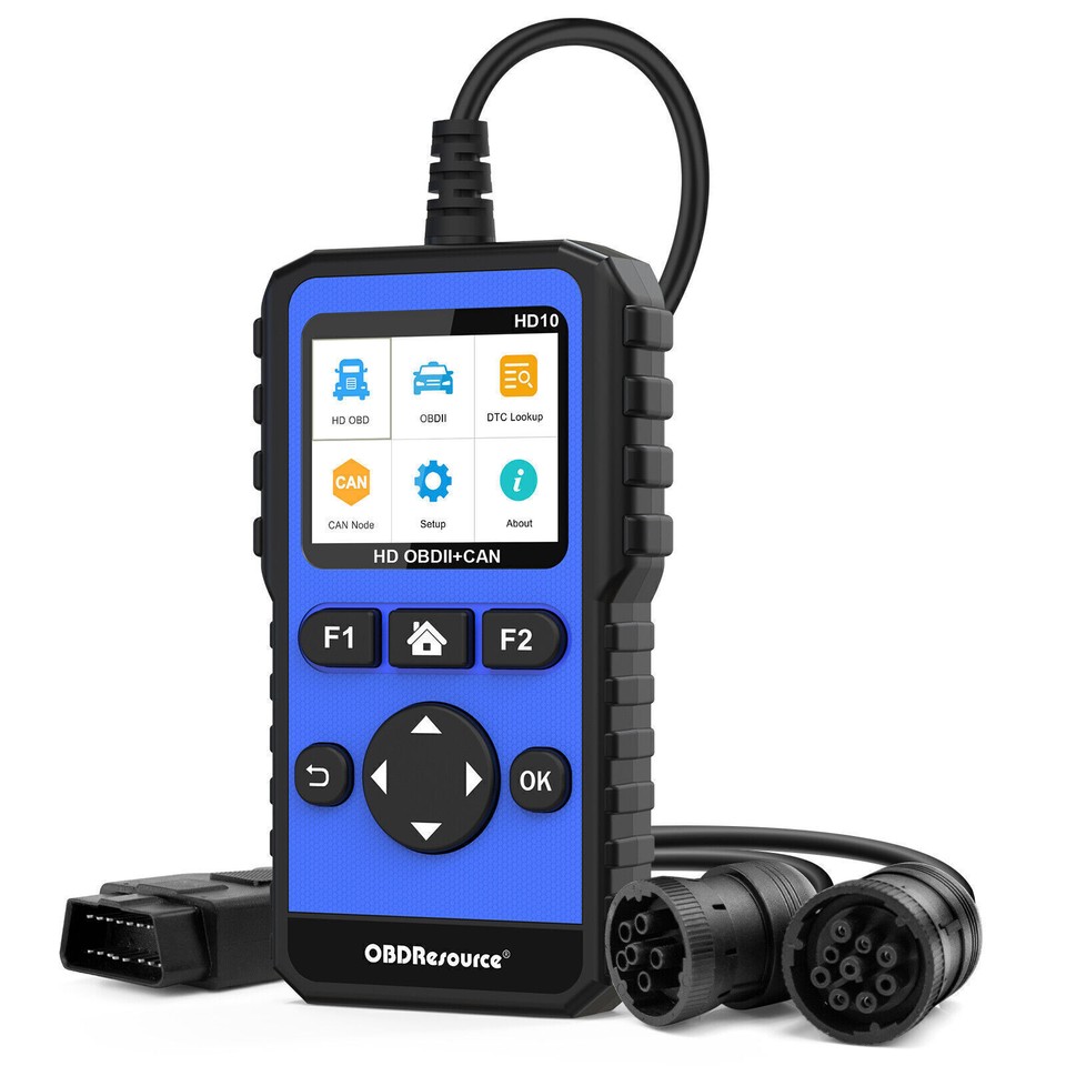 Heavy Duty Code Reader Diesel Truck Car Error Code Scanner Diagnostic ...