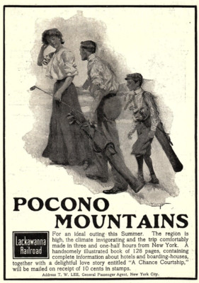 1904 LACKAWANNA RAILROAD POCONO MOUNTAINS ADVERTISING PRINT AD Z2152