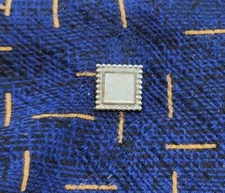 Vintage Tie Tack / Tie Pin Silver Tone Square Hatch Marks Cylinder Border