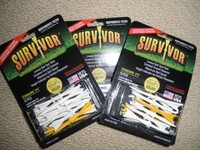 36 Survivor Golf Tees 2 3/4 Golf Tees Standard Tee 36 Survivor Golf Tees 2 3/4 Golf Tees Standard Tee