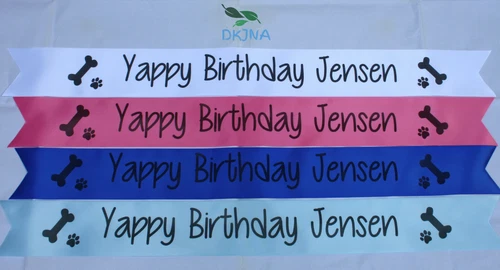Dog Birthday Banner Personalised with pet name & Yappy Birthday Dog party banner