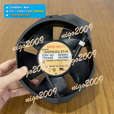New NMB-MAT 15038PB-B3L-EP-00 230VAC 35W Cooling Fan | eBay