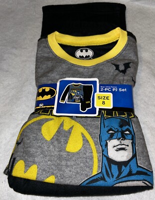 DC Comics Batman New Boy Flannel 2 pc Pajama Set many sizes