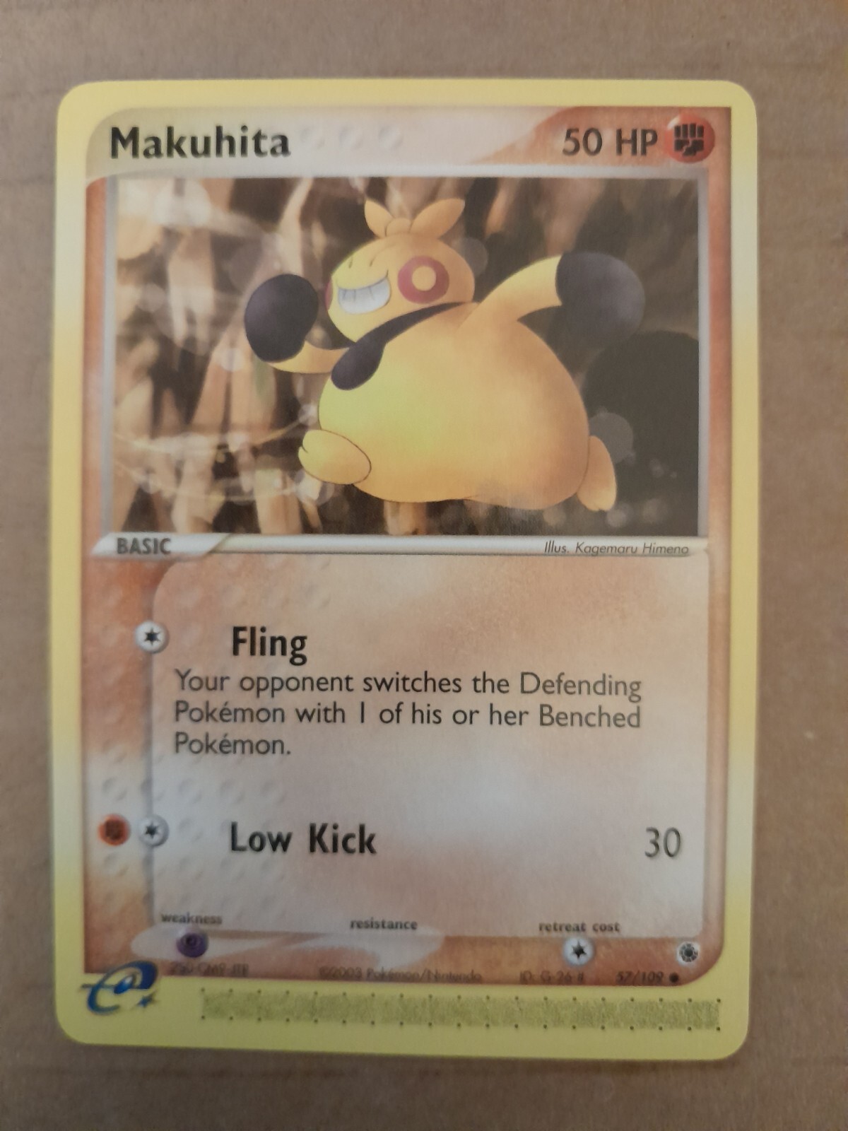 Pokemon Makuhita 57/109 Ruby & Sapphire NM-Mint See Picture