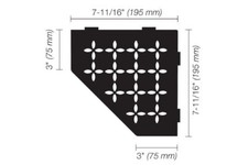 Schluter SHELF-E - Pentagonal Floral Design - Matte Black - SES2D5MGS
