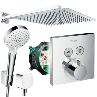 Unterputz Duscharmatur, Set, Hansgrohe Shower Select und Ibox Inkl. THERMOSTAT 