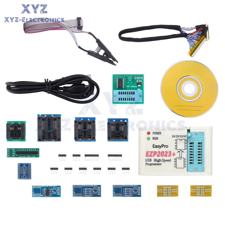 EZP2023 High-Speed USB SPI Programmer+15 Adapters For 24 25 93 95 EEPROM 25Flash - Image 2 of 4