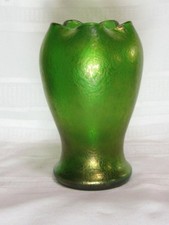 LOETZ, CRETA PAPILLON SWOLLEN FLOWER FORM VASE, NICE IRIDESCENCE  