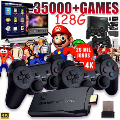 20000+Retro Videospielkonsole 4K HD TV Spiel Stick ink.2 Wireless Controller DE*