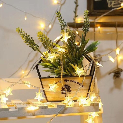 USB Charging Small Christmas Atmosphere LED Star Colorful with Lights L6R3 Z1M9 - Picture 4 of 16
