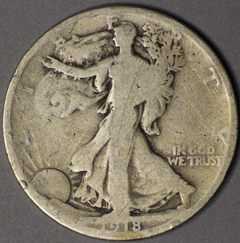 1918 S  Walking Liberty Half Dollar VG