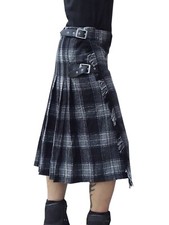 Kilt Grau Schwarz Kariert