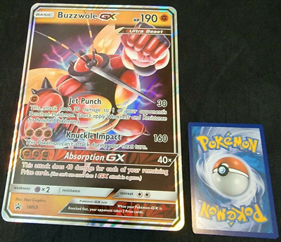 Pokemon - Buzzwole GX SM69 Ultra Beast Card - Holo Foil - Promo