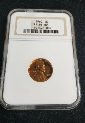 1960 Proof Lincoln Memorial Penny 1c Large Date NGC PF 66 RD Red