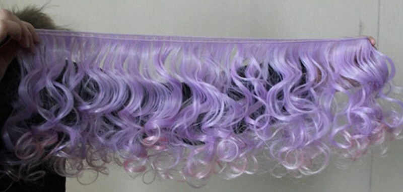 1pc Gradient Color DIY Doll Hair For Monster Demon Doll DIY Wire Curly Wigs Toy - Image 3 of 4