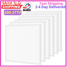 6Pcs 2x2 Ft LED Panel Light Drop Ceiling Flat Panel Recessed Troffer Fixture