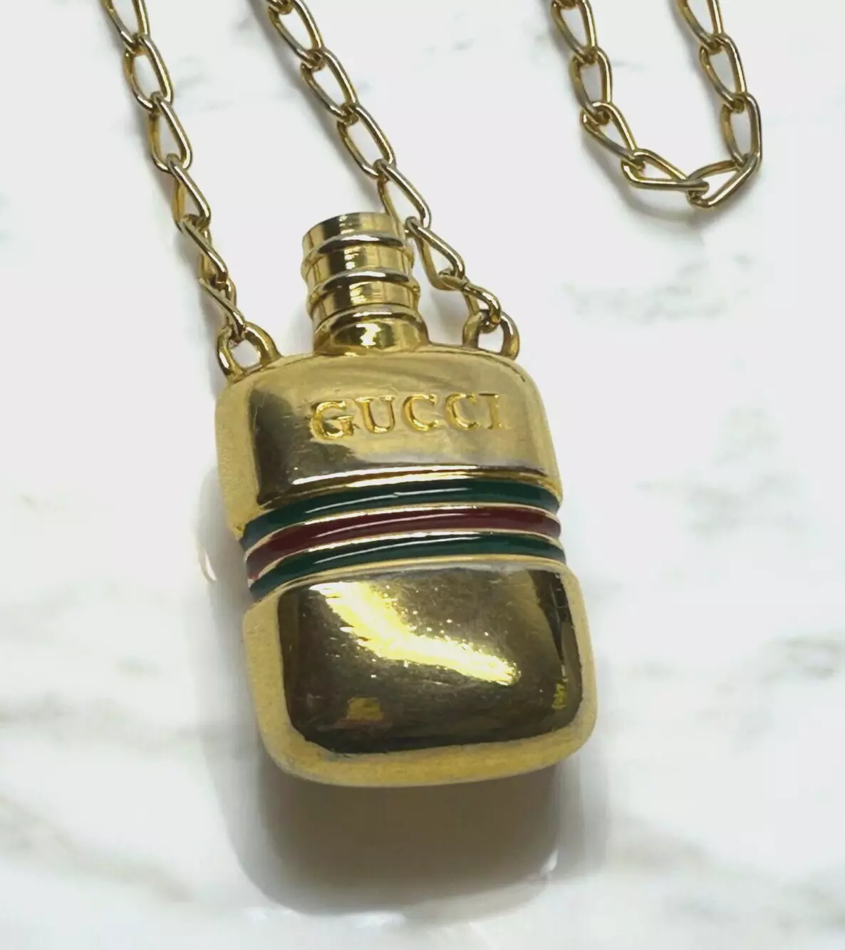 Collier bouteille pendentif bijou Gucci Sherry Line GUCCI ITALY [EXCELLENT++++]