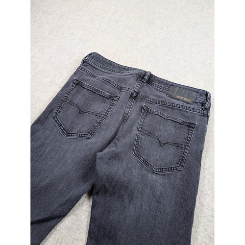 Diesel Buster Jeans Mens 31x30 Slim Fit Button Fly Tapered Black Denim Stretch - 第 4/9 張圖片