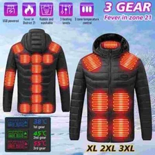 21 Areas Electric USB Heated Jacket With Battery Men Women Heating Thermal Coat