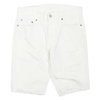 Shorts En Jean Blanc LEVI'S Pour Femmes M W30 Effilochés - Photo 1/4