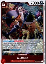 X.Drake OP14-016 Rare The Azure Sea's Seven One Piece Foil NM